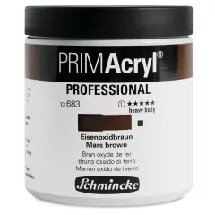 Schmincke Primacryl Professional Acrylic Paint - Mars Brown, 237 ml Jar