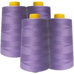 4 Pack of 6000 Yard Lavender Spools Sewing Thread All Purpose for Everyday Sewing