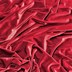 1 Yard Stretch Velvet Fabric Luxury Soft 4-Way Stretch Fashion Costume 58/60" Width Cranberry