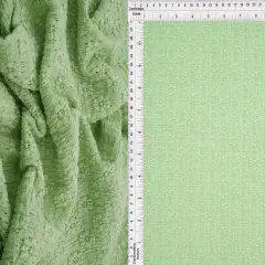 1 Yard Ditsy Floral Lace Fabric, 52/53&Prime; Wide Nylon Cotton Spandex Blend SAGE