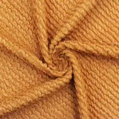 Mustard Yellow Famous Maker Stripe Texture Knit Yoga Activewear Fabric By the Yard