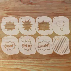 Comic Book Bubble Face Painting Stencil Set | Perfect for Face Painting, Temporary Tattoos, Birthday Party | Designer Stencils |