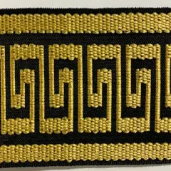 1-3/4" Greek Key Jacquard Woven Ribbon Trim - 6 Continuous Yards - Many Colors!