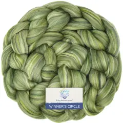 100% Superfine Merino Fiber: Winner's Circle. Soft Combed Top Roving Color Blend for Spinning, Felting, Weaving Jungle Fever