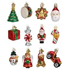 Old World Christmas: Assorted Mini Christmas Hanging Ornaments, Set of 12