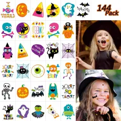 144 PCS Halloween Temporary Tattoos