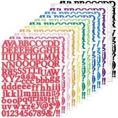 12 Sheets Self Adhesive Tiny Alphabet Number Sticker