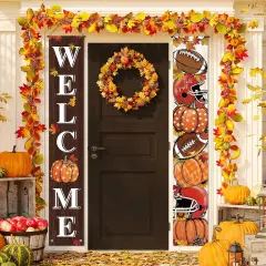 Fall Welcome Porch Banner Decorations Indoor and Outdoor