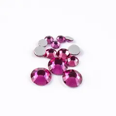 Crystal Lane DIY Combo Glass Flatback Rhinestones SS3 / SS6 / SS12 Fuchsia