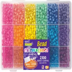 B6262 The Sparkles Pony Bead Box - approximately 2300 beads