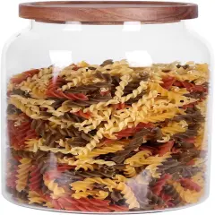 1 Gallon Glass Jar with Airtight Lid and Anti-Skid Bottom for Dry Food Storage