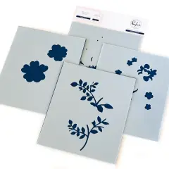 Pinkfresh Studio Stencils 4.25"X5.25" 4/Pkg-Never Give Up