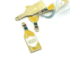 4, 20 or 50 Pieces: Enamel Filled Beer Bottle Charms