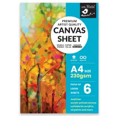 Little Birdie Premium Artist Quality Canvas A4 Sheet 230gsm-10 Sheets