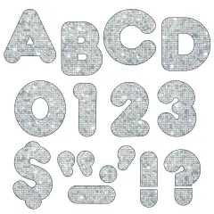 Silver Sparkle 4" Casual UC Ready Letters&reg;