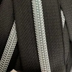 Metallic light blue zipper tape