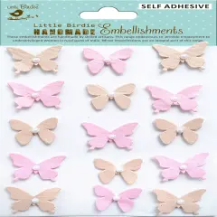Little Birdie Pearl Butterfly 15/Pkg