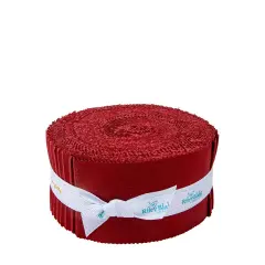 Confetti Cotton 2.5" Strip Roll (Jelly Roll / Rolie Polie) in Dahlia Red byfor Riley Blake (RP-120-DAHLIARED-40)
