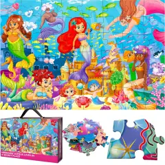 2x3 FT Giant Floor Puzzles for Kids Ages 4-6 | Mermaids