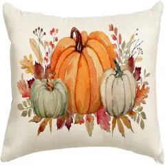 Fall Pumpkin Throw Pillow Covers - 12x20 Inch