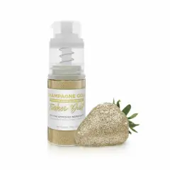 Bakell - Champagne Gold Tinker Dust Edible Glitter (4g, 1x Spray Pump) for Food, Desserts, and Beverages!