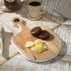 Handmade Wooden Cheese Board/Plater - 15" x 9"