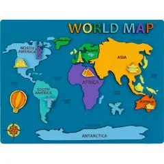 Rosa Talent World Map 3D Paint Set, MDF, 9.65*7.28 inches