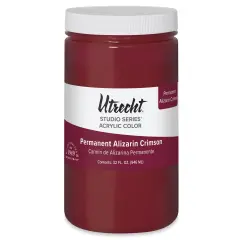 Utrecht Studio Series Acrylic Paint - Permanent Alizarin Crimson, 946 ml jar