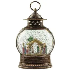 10.25" Nativity Scene Water Lantern