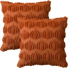 Fall Pumpkin Caramel Throw Pillow Covers