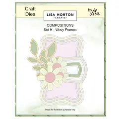 Lisa Horton Crafts Composition Layout Dies-Wavy Frames