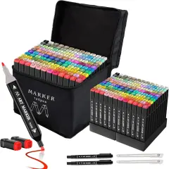 120 Colors Dual Tip Alcohol Based Art Markers Pens