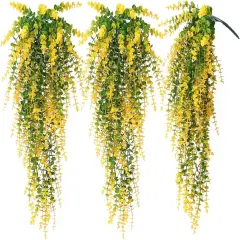 Artificial Plants Hanging Outdoor Fake Plants - Yellow