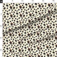 Various Fabrics by the Yard or Fat Quarter Bison Buffalo Daisy Southwestern Animal Nursery Custom Printed Fabric by Spoonflower