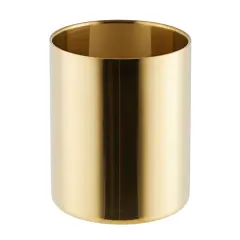 Gold Pen and Pencil Holder for Desk, Metal Organizer Holder for Makeup Brush (3.2 x 3.9 In)