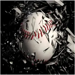 Baseball Breaking Glass Diamond Painting Kits - 12 X 16 Inch