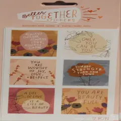 Better Together Positive Poster Flat Stickers - 2 Sheets