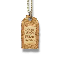 Necklace - There and Back Again - Snake and Cable Link chains - Birch wood Bronze Chain