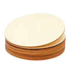 12 Pack 6 Inch Unfinished Wood Circles for Crafts, Blank Cutout Slices for Wood Burning, Engraving, Round Wooden Discs for DIY Coasters, Art Projects, 1/10 Inch Thick Brown