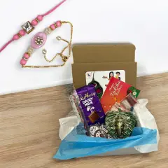 Lumba Lumbar Rakhi Pair Hamper, Rakhi for Brother, Bhaiya Bhabhi Rakhi, Rakhri, Lumbar Set, Couple Rakhi, Sister in Law Rakhi