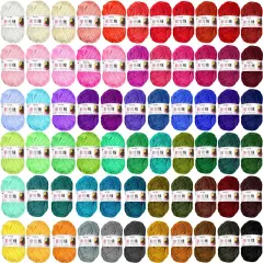 66 Rolls Assorted Colors Crochet Yarn