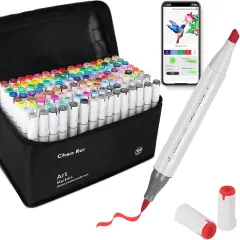 120 Colors Alcohol Brush Markers with Free App