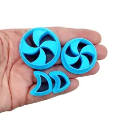 Peppermint Swirl Candy Clay Cutters, 4 pc, Christmas Shapes, Adorabilities