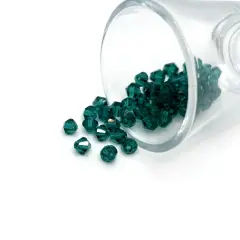 1 or 4 Strands 6x6mm Sea Green Bicone Beads, Imitation Crystal, Grade AA