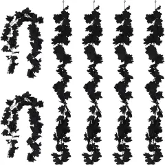 6PCS Fall Maple Leaves Garland - Black
