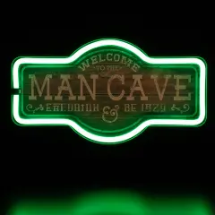 Northlight LED Welcome to the Man Cave Neon Lighted Wall Sign - 17" Black