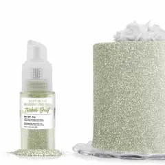 Bakell - Soft Olive Tinker Dust Edible Glitter (25g, 1x Spray Pump) for Food, Desserts, and Beverages!