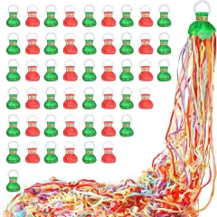 50 Pack Romantic Colorful Christmas Confetti Poppers,Green Red Colorful Party Poppers For Birthday,Celebrations,holiday party (red and Green Colorful,50Pack)