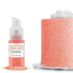 Bakell - Peach Tinker Dust Edible Glitter (25g, 1x Spray Pump) for Food, Desserts, and Beverages!