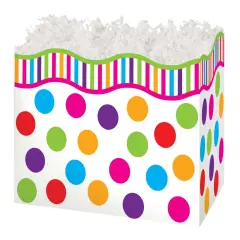 Pack/6: Gumballs Basket Box - 6-3/4 x 4 x 5"